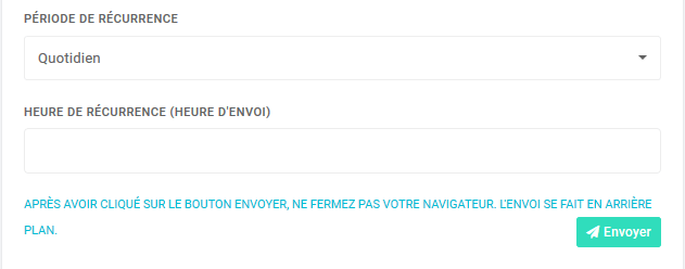 envoyer des sms réccurents